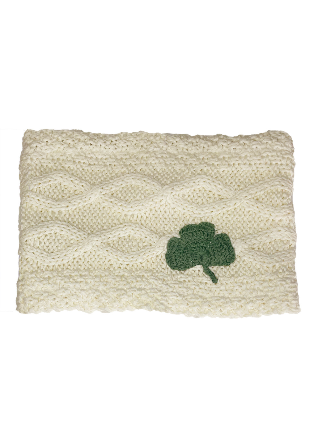 Kids Cream Snood with Shamrock 
